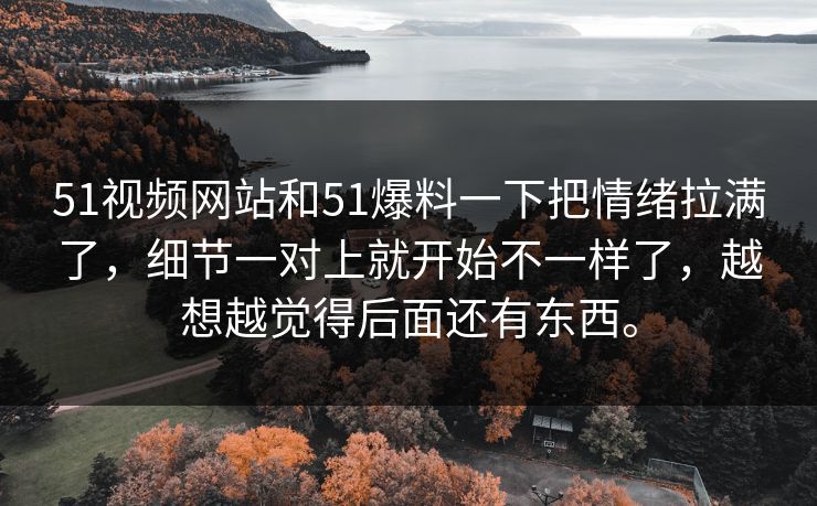 51视频网站和51爆料一下把情绪拉满了，细节一对上就开始不一样了，越想越觉得后面还有东西。  第1张